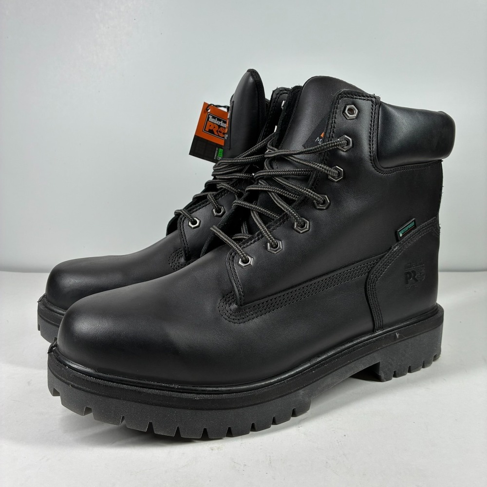 Timberland PRO Direct Attach 6" Work Boots Mens 12M Black Waterproof Soft Toe EH
